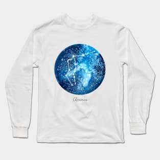 Aquarius Constellation | Star Sign | Watercolor Long Sleeve T-Shirt